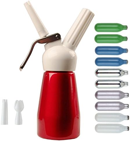 Bestwhip Whipped Cream Dispenser for Culinary and Professional Use, with Whip it, Ultra pure, Leland, Bestwhip, iSi Nitrous Oxide Whipped Cream Chargers (10 count)