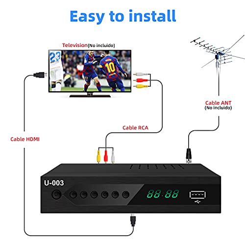 Digital TV Converter Box with PVR Function, UBISHENG 1080P Full HD TV