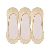Ecoland Women's Organic Cotton No Show Liner Socks w/ Silicon Patch - 3 Pack Value