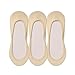 Ecoland Women's Organic Cotton No Show Liner Socks w/ Silicon Patch - 3 Pack Value