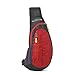 G4Free Sling Bags Men and Women Shoulder Backpack Small Crossbody Chest Sling Backpack (Black-red)