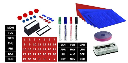 MasterVision Basic Magnetic Kit for Use with Magnetic Planning Boards, 27-Pieces