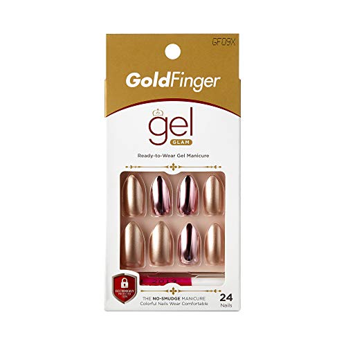 GoldFinger gel GLAM Ready-to-Wear Gel Manicure (GOLD&PINK)