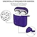 AirPods Case, Rockindeer 9 in 1 AirPods Accessories Set Protective Silicone Cover Skin Compatible Apple AirPods Charging Case with Watch Band Holder/Ear Hook/Keychain/Strap/Carrying Box (Purple)thumb 1