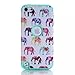 Urberry Ipod Touch 5 Case, Hybrid 3 Layer Rugged Hard Cover, Green Silicone Shell Inside Case for Ipod Touch 5, Small Elephant Case for Touch 5 with a Free Stylus