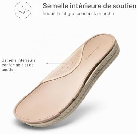 Sandales Femme Été Plates Légères Confortables en TPU Water Shoes avec Soutien de la Voûte Plantaire Chaussures de Plage Piscine et Quotidien Antidérapantes,Size 35,Noir