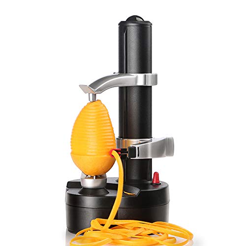 SUPOW Rapid Peeler, Potato Peeler Electric Auto Rotating Apple Vegetable Fruit Peeler Stainless Steel Kitchen Peeling Tool（Black） - Thumbnail 7