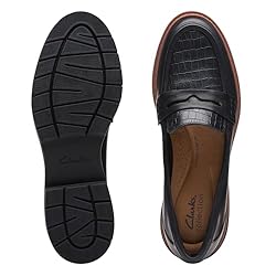Clarks Women's Westlynn Ayla Loafer, Black Leather, 9