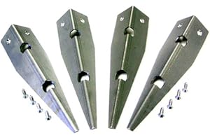 Pinball Machine Cabinet Metal Leg Protector - Set of 4 - with Screws