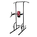 TOMSHOO Fitness Power Tower with Dip Station Pull Up Bar Standing Multi Push Up Knee Raise Stand Rack for Home Gym Workout