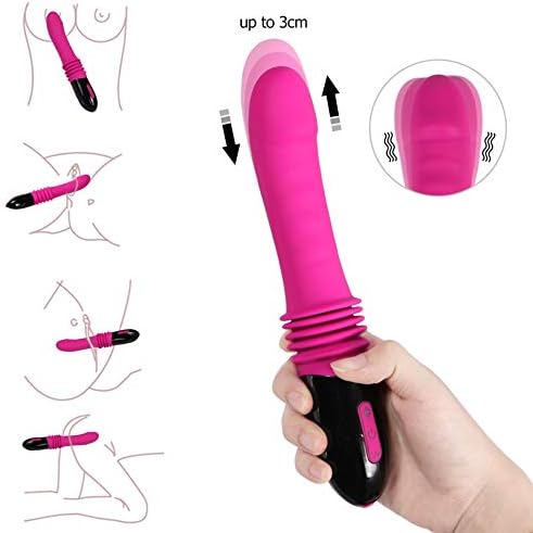 Waterproof Wireless Rechargeable Toy for Women with 10 Powerful Vibration Modes and 3 Up&Down Thrusting Modes - Purple