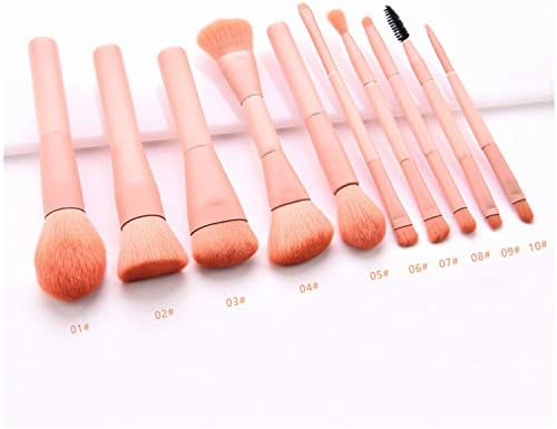 Eye Makeup Brush Set, Real Perfection Essential Wooden Charcoal Makeup Brushes Set (A)