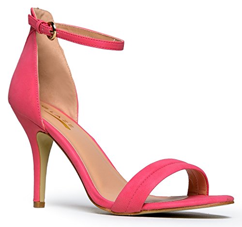 Glaze Women?s Ankle Strap High Heels | Dress Wedding Party Heeled Sandals | Elegant Formal Comfortable & Strappy Basic Pump Low Heel