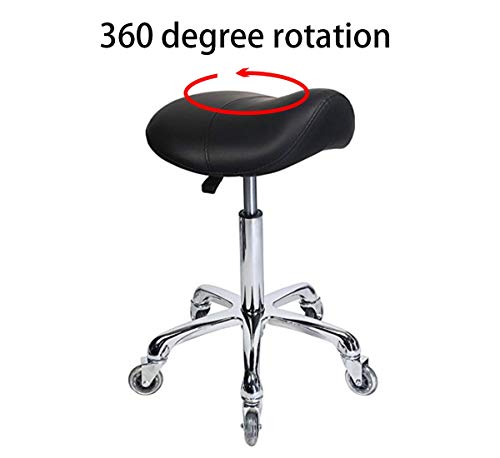 image for Dasuy Saddle Stool Rolling Chair Ergonomic Swivel Chair for Dental Off