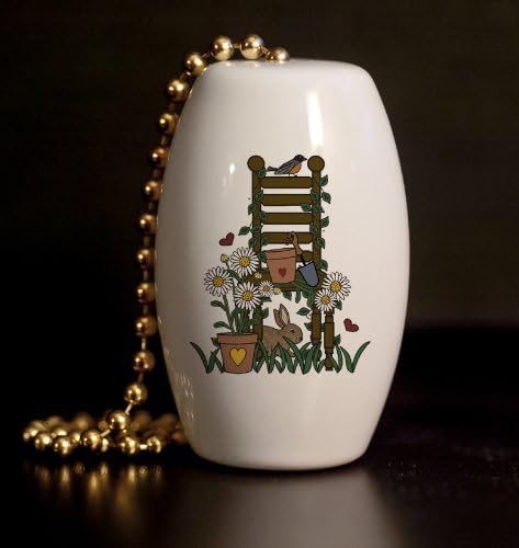 Garden Chair Porcelain Fan / Light Pull