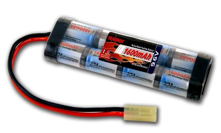 9.6v 1600mah nimh flat battery pack