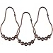 DOTZ Bronze Roller Shower Curtain Rings | Rustic Western Brushed Style Hooks with Easy Glide Roller Balls | Durable and Rustproof, Won't Snag, Tear or Rust | Matches Bathroom Hardware | 12 Pack