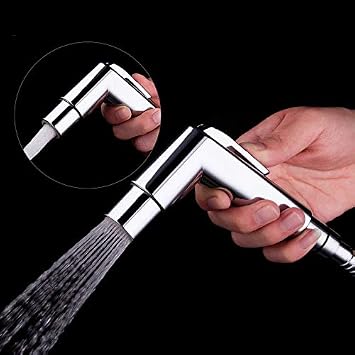 ALTON SHR20825 Dual Flow ABS Health Faucet with SS-304 Grade Flexible Pipe and Wall Hook (Chrome)