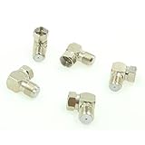Sienoc 5 packs of F-Type Right Angle Adapter - 90° Female to Male Connector TV STB adapter