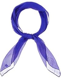 MissShorthair 50s Chiffon Scarf Sheer Square Neck Head Scarfs for Women