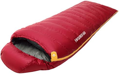 Favourer Envelope 3-Season Down Sleeping Bag Hood Ykk Camping Backpack