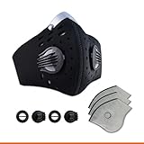 Pollution Mask By Dust Fighters With 3 Six Layered N99 air Filters Included | Sports Mask For Smoke, Gas, Dust, Smog, Pollen, Allergens, Particles And Fresh Air | Protective Outdoor Face Mask For Outd