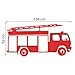 ufengke Fire Engine Truck Wall Stickers for Kids Removable Peel and Stick Vinyl Wall Art Decals for Bedroom Living Room