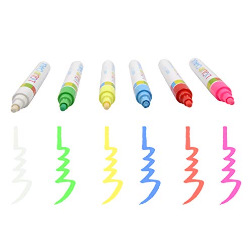 KIDDYCOLOR 6 Pack Liquid Chalk Markers for Kids Art, Chalkboard - Thumbnail 3