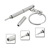 Eyeglass Screwdriver (3-in-1) ,Tuscom Keychain Screwdriver Repair Tool (1PC)