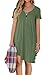 POSESHE Women's Short Sleeve Casual Loose T-Shirt Dress