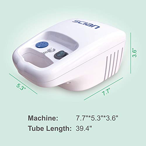 SCIAN Portable & Compact Compressor System for Travel, Home, Office. Compressor Machine Kit for Kids and Adults with 10 Filters - Thumbnail 2