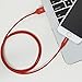 Amazon Basics Lightning to USB A Cable, Advanced Collection, MFi Certified Apple iPhone Charger, Red, 3 Foot