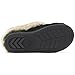 ULTRAIDEAS Women's Memory Foam House Slippers with Hard Bottom, Fur Lined House Shoes with Non-Slip Rubber Sole for Indoor & Outdoor (Knit Black, 11-12)