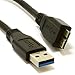 kenable USB 3.0 SuperSpeed A Male to 10 pin Micro B Male Cable Black 0.15m (~6 inch) 15cm