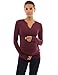 PattyBoutik Mama Notch Neck Long Sleeve Maternity Blouse Top