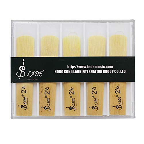 Origlam 10 Pack Alto Sax Reeds Bb, Saxophone Reeds, Tenor Saxophone Reeds, Soprano Sax Reeds, Soprano Saxophone Sax Reeds, bB Bamboo Reeds Music Gift For Strength 2.5, 2-1/2