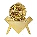Traditional Square & Compass Masonic Lapel Pin - [Blue & Gold][1'' Tall]