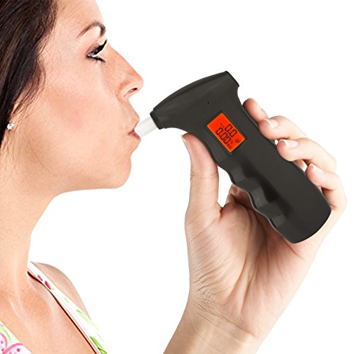 Vandora Breathalyzer, Portable Digital Breath Alcohol Tester LED Screen with 5 Mouthpieces for Home Use - Thumbnail 2