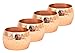 Alchemade Set of 4 Hammered Copper Napkin Rings - Elegant Napkin Rings Holders for Thanksgiving, Christmas, Holidays, Weddings, Parties, & Special Dinners