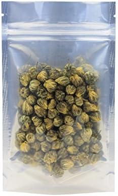 AwePackage Clear White Resealable Smell Proof Foil Pouch Bag - Airtight Zipper (50, 4 x 6-1/2 (Quarter))