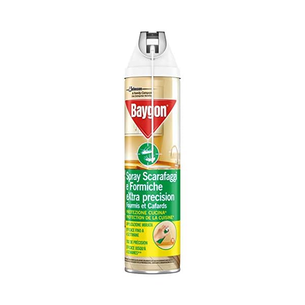 Baygon-Spray-Extra-Precision-Protezione-Cucina-Efficace-contro-gli-Scarafaggi-1-Confezione-da-400-ml Baygon Spray con Cannuccia Extra Precision, Insetticida per la Cucina, Efficace contro gli Scarafaggi e Formiche, 1…