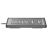 Macally 7 Port Powered USB 2.0 Hub with 5V 2A Power Adapter & 5 foot long Cable (TriHub7)