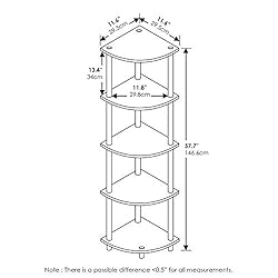 Furinno Turn-N-Tube 5 Tier Corner Display Rack