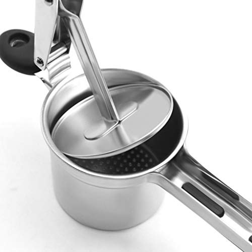 image for Kidirt Silicone Handle Potato Mud Press Machine, Stainless Steel Fruit