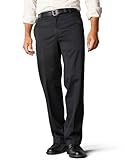 Dockers Men's Straight Fit Signature Khaki Pant D2, Black (Cotton) -discontinued, 36W x 30L