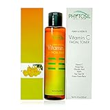 BEST Vitamin C Toner -Shrink Pores, Control Oily Skin, Hydrate Dry Skin. Contains Vitamin C, Green Tea, Glycolic Acid, Witch Hazel, Alpha Lipoic Acid, Tea Tree Oil. 100% Organic - Phytosil 4 oz