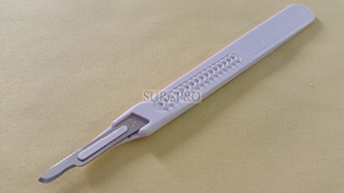 Set Of 6 Assorted Sterile Disposable Scalpels #10#11#15, Plastic Handle, Individually Foil Wrapped (DH BRAND)