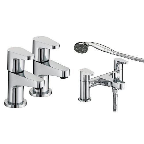 Bristan QST 1/2 C Quest Basin Taps with Bristan QST BSM C Quest Bath Shower Mixer
