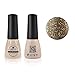 Qimisi Soak-Off UV LED Gel Polish Nail Art New Bling Colours Manicure Lacquer 7ml Glitter Tan