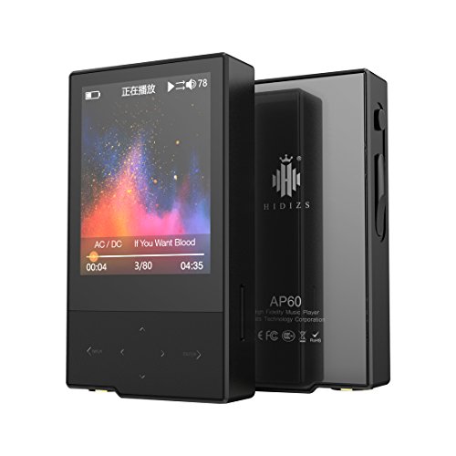 HIDIZS-AP60--HIFI-Bluetooth-Wireless-Mini-MP3-Player-High-Resolution-Lossless-Music-Player-Portable-Digital-Audio-Player-with-SD-Card-Slot-for-Sport-Running-Walking-Black